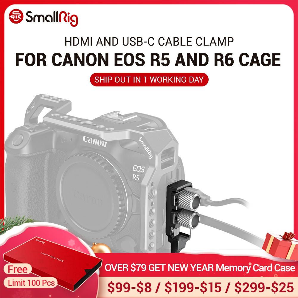 SmallRig compatible con HDMI y USB-C Abrazadera para Cable para Canon EOS R5 y R6 jaula 2981 ► Foto 1/6