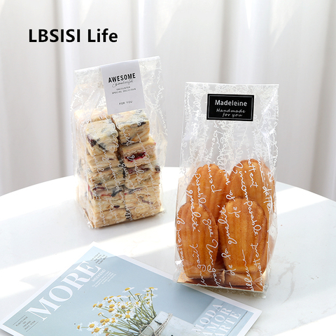 LBSISI Life 50 Uds. Bolsa para dulces de boda para regalar galletas soporte autónomo bolsa para Galleta Magdalena hecha a mano DIY bolsas de embalaje de plástico de Navidad ► Foto 1/6