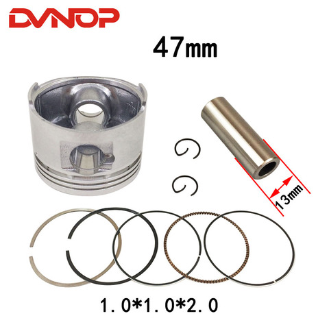 Juego de juntas de anillo de 13mm para motocicleta, pistón de 47mm para GY6-80 GY6 80 80cc 139QMA 139QMB, piezas de repuesto para motor ► Foto 1/5