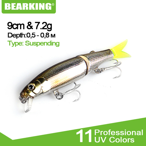 Bearking marca 1 unid AS-S85 duro pesca señuelos Minnow 9 cm 7,2G cebos artificiales buceo profundo Wobblers pesca trastos ► Foto 1/6