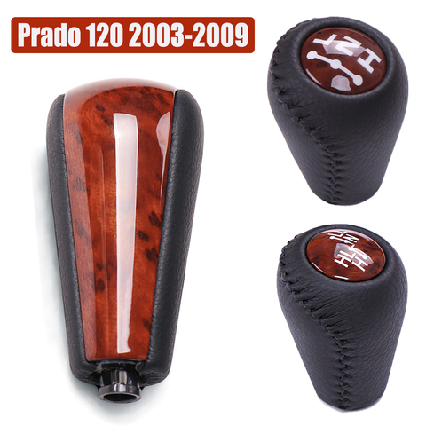 Perilla de palanca de cambios de coche para Toyota Land Cruiser Prado 120 2003-2009 automático vara con engranajes de la palanca de mando bola de la cabeza estilo de coche ► Foto 1/6