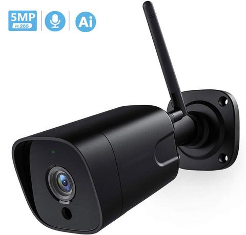 Cámara IP de 5MP para exteriores, videocámara infrarroja inalámbrica con grabación de Audio por Wifi, 1080P, IA, detección humana, visión nocturna IR, CCTV, ONVIF ► Foto 1/6