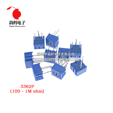 10 Uds 3362P 101, 201, 501, 102, 202, 502, 103, 203, 503, 104, 204, 504, 105 Trimpo potenciómetro de ajuste 3362 500R 1K 2K 5K 10K 20K 50K 100K ► Foto 1/1