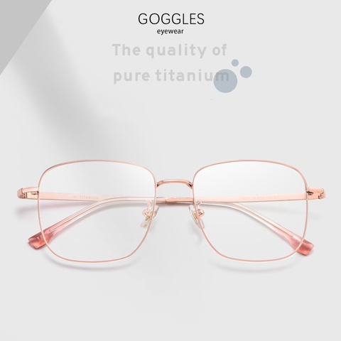 Gafas Retro con marco grande para hombre y mujer, anteojos unisex de titanio puro, Anti rayos Blu, ultraligeros, marco de gafas Retro T3501 ► Foto 1/5