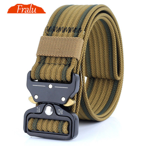 FRALU, nuevo cinturón de nailon para hombres, cinturón táctico del ejército Molle, cinturones militares de combate SWAT, cinturón táctico de supervivencia de emergencia ► Foto 1/6