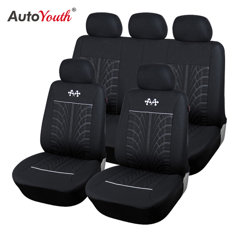 AUTOYOUTH-fundas deportivas para asiento de coche, protección Universal para asientos de vehículos, accesorios de Interior, color negro ► Foto 1/6