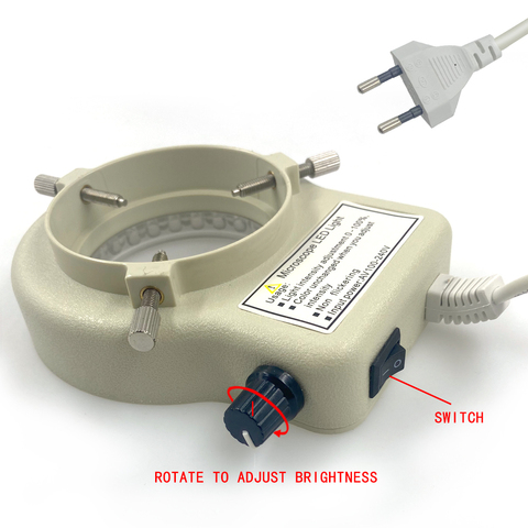 Lámpara iluminadora de Anillo de luz LED para microscopio, luz circular excelente, cámara de microscopio Industrial, fuente de luz ► Foto 1/6