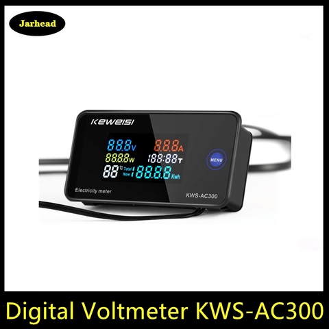 Voltímetro de KWS-AC300Digital CA 50-300V, medidor de energía de potencia, vatímetro de CA LED, medidor eléctrico con función de reinicio 0-100A ► Foto 1/6