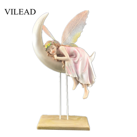 VILEAD-figuras de resina de 32cm para niña, hada de Las Flores, Ángel de belleza, accesorios europeos para el hogar, niña creativa, regalos de cumpleaños y boda ► Foto 1/6