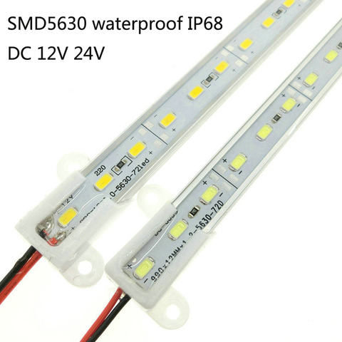 Barra de luz LED 20 piezas para exteriores, 50CM, 100CM, 12V CC, 24V, 5730 5630, resistente al agua, IP68, tira dura de luz LED para refrigerador de tanque de peces ► Foto 1/4