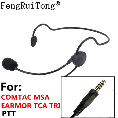 Táctico auricular ajustable micrófono palo de la OTAN enchufe de auriculares para COMTAC MSA EARMOR TCA TRI PTT para prc152 PRC148 Walkie-talkie ► Foto 1/3
