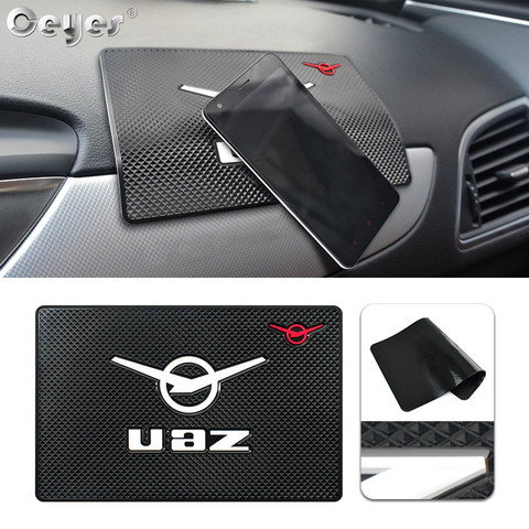 Ceyes-alfombrilla antideslizante para coche, accesorios de Interior de coche, pegatina de emblemas, almohadillas, funda para UAZ Hunter 469 452 3163 Patriot, 1 ud. ► Foto 1/6