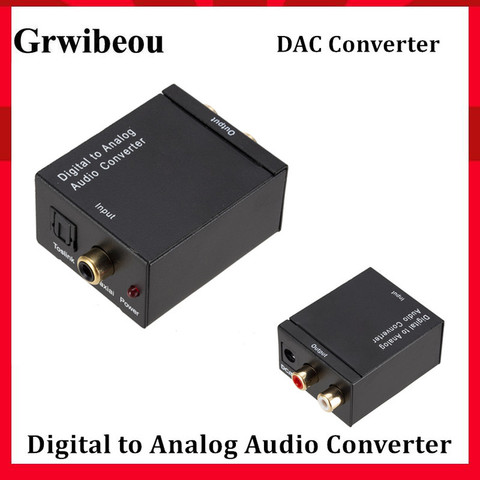 Grwibeou DAC Digital a convertidor de Audio analógico 2 * amplificador de RCA decodificador de fibra óptica Coaxial Digital a analógico del CAD amplificador ► Foto 1/6