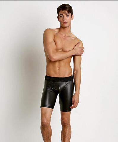 Pantalones de cuero para hombre, pantalón Sexy, elástico, transpirable, personalizado, envío gratis ► Foto 1/4