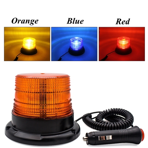 Luz estroboscópica de emergencia para coche, indicador de tráfico giratorio, Flash de coche baliza luminosa LED azul o naranja, Flash rojo, luz de advertencia de coche ► Foto 1/6