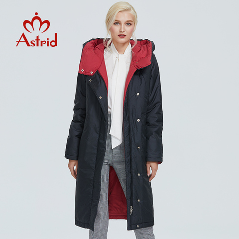 Astrid-Chaqueta larga de algodón grueso con gorro y cremallera para mujer, abrigo cálido, parka AT-2022, 6703 ► Foto 1/6