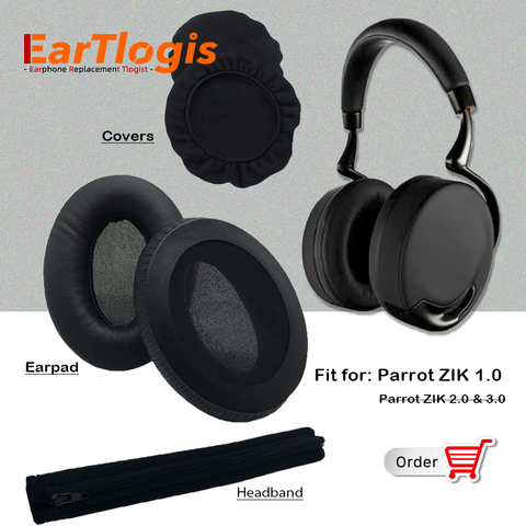 Almohadillas para auriculares Parrot ZIK 1,0, funda elástica para orejeras, cojín de tazas, funda para diadema, parachoques ► Foto 1/6