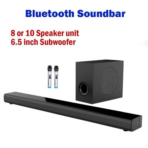 Barra de sonido L7 L5 para cine en casa, Subwoofer de madera pura con Bluetooth sonido envolvente 3D, 10 bocina integrada ► Foto 1/6