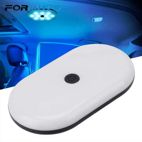 FORAUTO-luz de lectura Interior de coche, luz LED magnética de noche, táctil, cuadrada, 3 modos, luz de techo de asiento trasero de coche, lámpara de maletero ► Foto 1/6