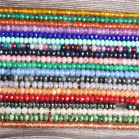 LanLi-espaciadores de cuentas de ábaco facetados, multicolor, cuentas sueltas, bricolaje, pulsera, collar, pendientes, accesorios ► Foto 1/6