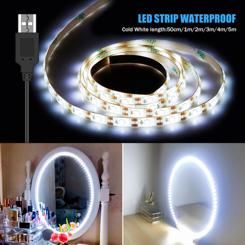 Lámpara LED CanLing LED para espejo de tocador, 5V, USB, Hollywood, luces de maquillaje, tocador impermeable, luz para espejo de baño, lámpara de pared LED ► Foto 1/6