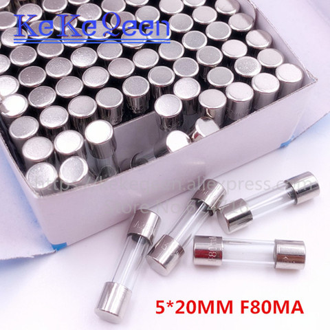 100 Uds 5*20 vidrio de soplado rápido fusible 30mA 32mA 40mA 50mA 63mA 80mA 160mA 250V 5*20mm F30mA F32mA F40mA F50mA F63mA F80mA F160mA ► Foto 1/6