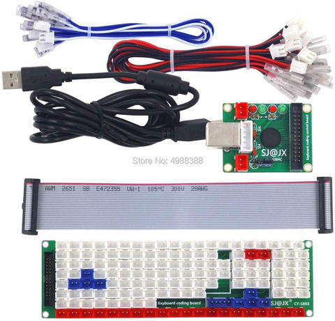 Codificador de teclado para juegos de mesa, placa de desarrollo de teclado LED DIY, codificador de música multimedia USB, 104 teclas, Arcade DI ► Foto 1/6