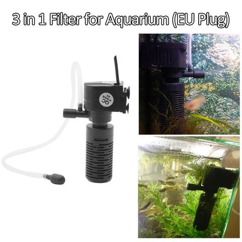 Mini 3W 3 en 1 filtro para purificador para pecera FILTRO DE pecera para acuario oxígeno purificador de agua sumergible de alta calidad ► Foto 1/6