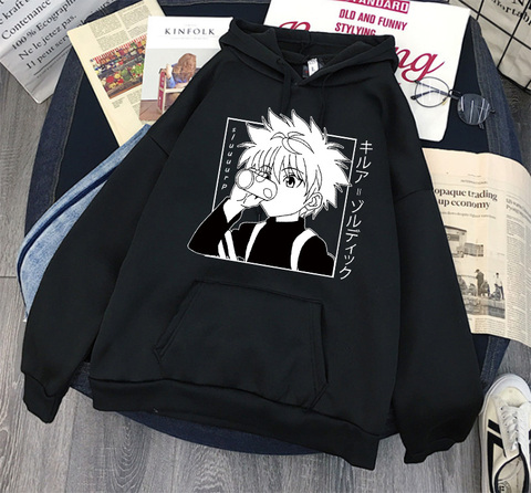 Sudaderas con capucha para hombre, suéteres de Hunter X Hunter para hombre y mujer, sudaderas con capucha Killua Zoldyck Hisoka de los 90, Sudadera con capucha de Anime, ropa de calle, Tops ► Foto 1/6