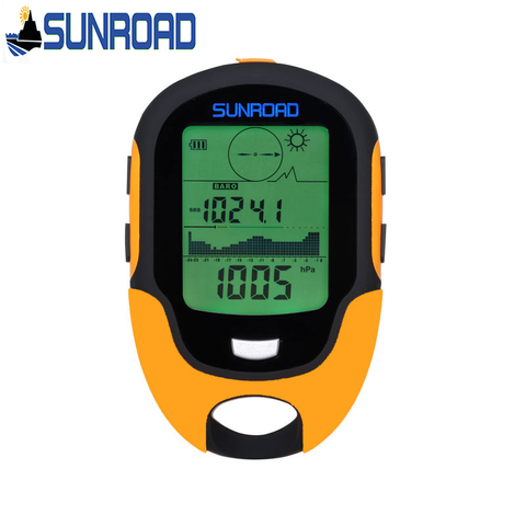 SUNROAD-reloj de bolsillo portátil a prueba de agua, altímetro con GPS, brújula, barómetro, retroiluminación Forcast, 5ATM ► Foto 1/6