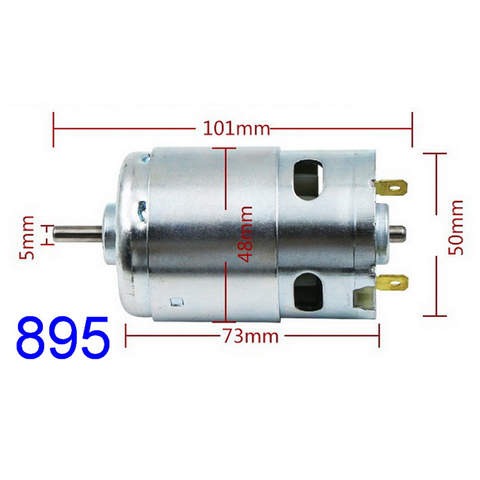 RS-895 DC 6V-24V 18V 9300RPM de alta potencia alto par de rodamiento de bolas de cepillo de carbono Motor para taladro y destornillador/jardín herramientas eléctricas ► Foto 1/6