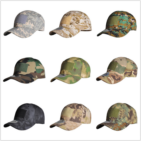 HAN WILD-Gorra táctica para caza al aire libre, deportiva, Snapback, rayas, Camuflaje, sencilla, militar, ejército, Unisex ► Foto 1/6