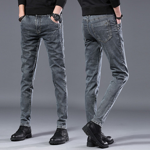 2022 primavera nuevos hombres Jeans negro clásico moda diseñador Denim Skinny Jeans hombres casual alta calidad Slim Fit Pantalones ► Foto 1/6