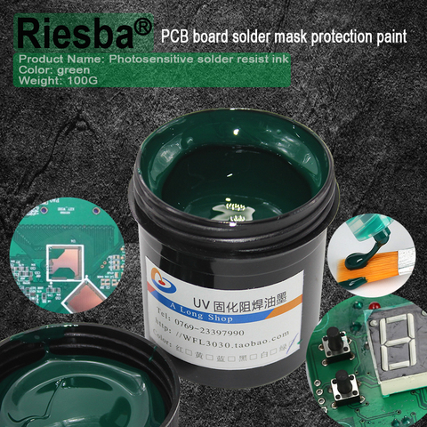 Super PCB tintas fotosensible a los rayos UV, verde, blanco, azul, rojo o negro PCB UV tinta resistente a soldaduras, Máscara de Soldadura UV tinta ► Foto 1/6