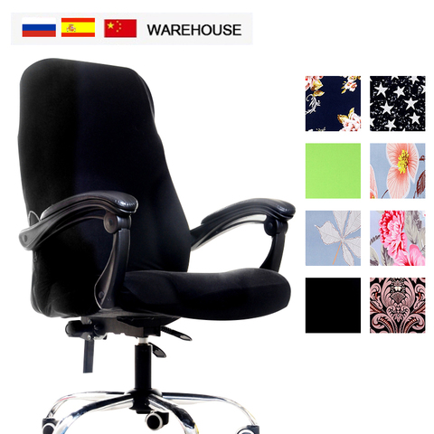 S/M/L tamaño Oficina Spandex elástico cubierta de la silla de asiento de la computadora Anti-sucio cubierta extraíble cubierta silla de oficina funda para silla de casa ► Foto 1/6