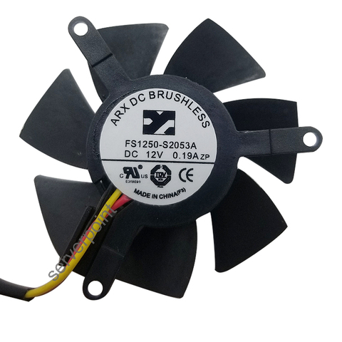 Ventilador para tarjeta gráfica Original Gigabyte FS1250-S2053A, 12V, 0.19A, 4,5 cm de diámetro ► Foto 1/3