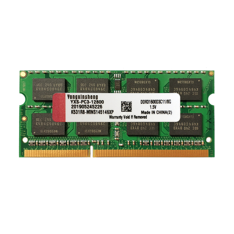 Yongxinsheng DDR3 RAM 2GB 4GB 8GB 1600MHZ ordenador portátil PC3 12800U de memoria universal ► Foto 1/3