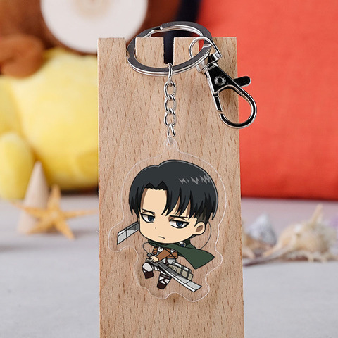 LLavero de Anime Attack on Titan, colgante de acrílico, figura de dibujos animados, regalo de colección de seguidores ► Foto 1/6