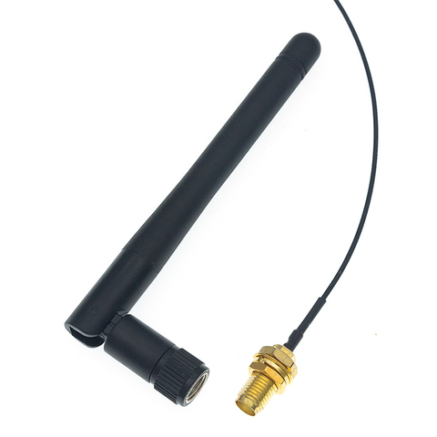 2,4G antena doblada Bluetooth wifi módulo ZigBee, antena SMA para IPEX línea de alimentación en la antena de 2,4 GHz ► Foto 1/6