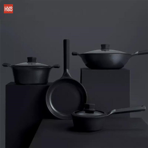 Sartén antiadherente Xiaomi Huohou súper Platinum para Wok Stockpot, sartén para leche, duradera, fácil de alta limpieza, temperatura, recordatorio de cocina C ► Foto 1/6