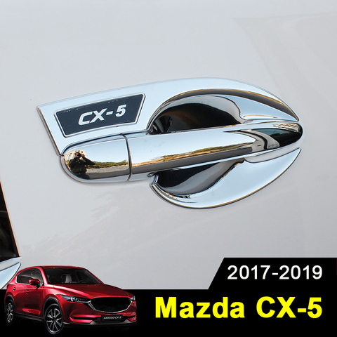 Cubierta de manija de puerta exterior de coche, cubierta de protección para Bol, pegatina embellecedora para MAZDA CX-5 CX5 CX 5 2017 2022, accesorios ► Foto 1/5