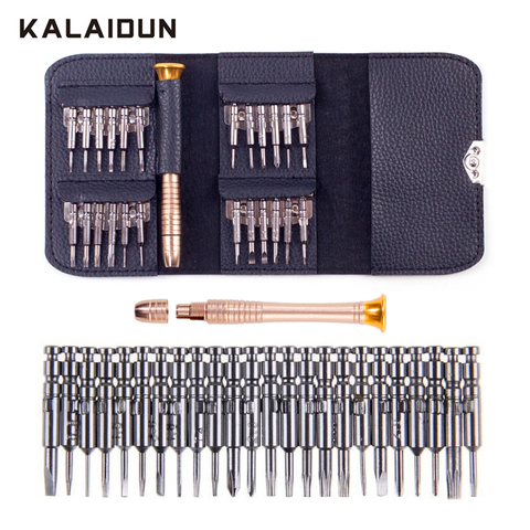 Juego de destornilladores KALAIDUN 25 en 1, destornillador Torx, herramienta de reparación para iPhone, teléfono móvil, tableta, PC, tienda mundial, herramientas de mano ► Foto 1/6