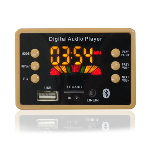 Nuevo Color de pantalla inalámbrica Bluetooth MP3 placa decodificadora WMA Módulo de Audio USB TF AUX FM EQ función para coche accesorios ► Foto 1/4