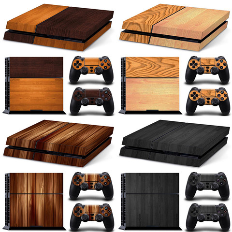 Calcomanía para ps4, diseño de madera, pegatina de piel para Sony PlayStation 4, controlador de consola PS4 ► Foto 1/6