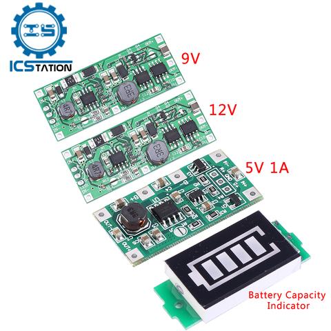 Módulo de carga de batería de litio 1S, 2S, 3S, 5V, 9V, 12V, 18650, placa de protección PCB BMS, convertidor de voltaje, fuente de alimentación para Celdas li-po ► Foto 1/6