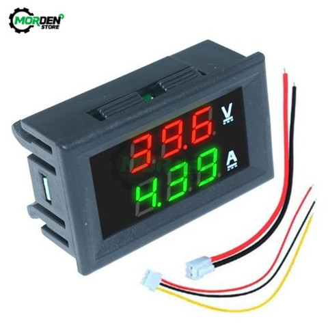 0-100V 10A 50A 100A LED Digital voltímetro amperímetro 0,56 ''3 dígitos de coche de la motocicleta medidor de corriente de voltaje de Detector ► Foto 1/6