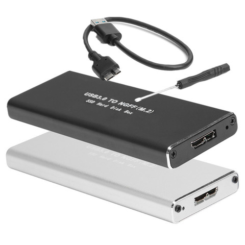 Adaptador de caja Micro B USB 3,0 a M.2 NGFF SSD disco de unidad de estado sólido caja de cierre Caddy para 2230 2242 2260 2280 ► Foto 1/6