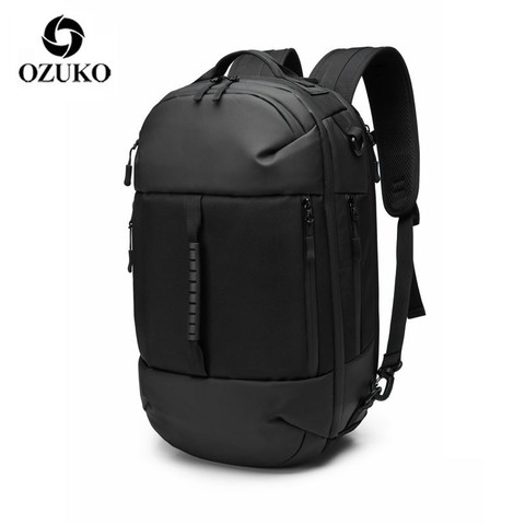 OZUKO-Mochila multifunción para hombre, bolsa para ordenador portátil de 15,6 pulgadas, resistente al agua, de gran capacidad, para viaje ► Foto 1/6