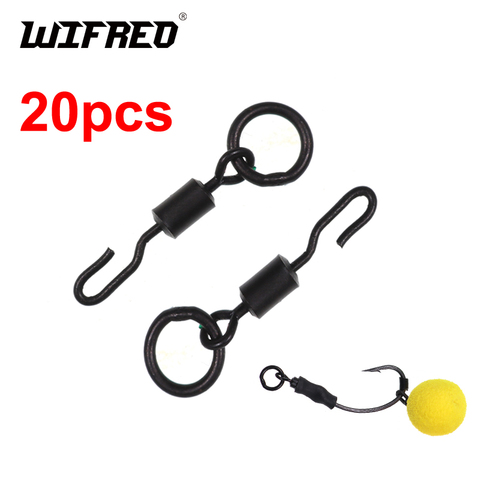 Wifreo-anillo flexible de cambio rápido para pesca de carpa, giratorio, Rig, pivotes, color negro mate, hecho de latón ► Foto 1/6