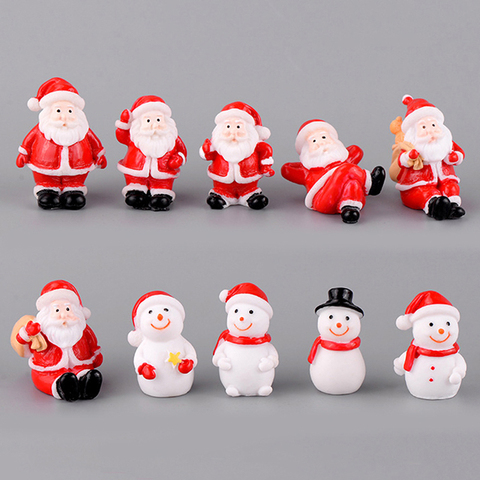 Mini Resin Christmas Decoration Santa Claus Snowman  Tree Micro Landscape Model DIY Miniature Garden Figurines Home Decoration ► Foto 1/6